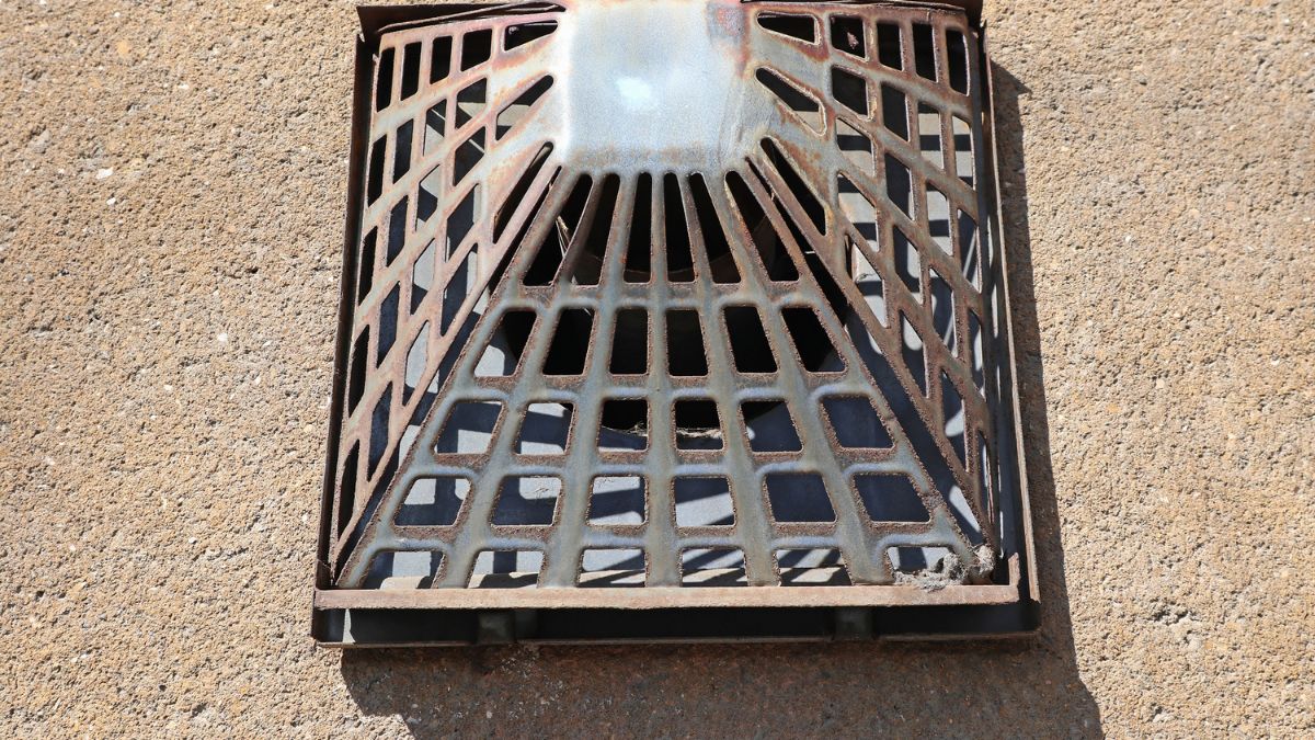 Belüftungselement eines Gasofens, das für Luftzirkulation sorgt.