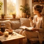 Genießer-Morgenroutine: ruhiger Start mit Kaffee, Journal, Atemübungen, Wärme und sanfter Tagesbeginn