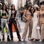 Modische Streetwear-Übersicht: Neon trifft Naturtöne, Metallics neben Minimalismus auf dem Laufsteg